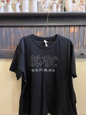 Bella Canvas Black AC/DC "Back in Black" Short Sleeve Tee